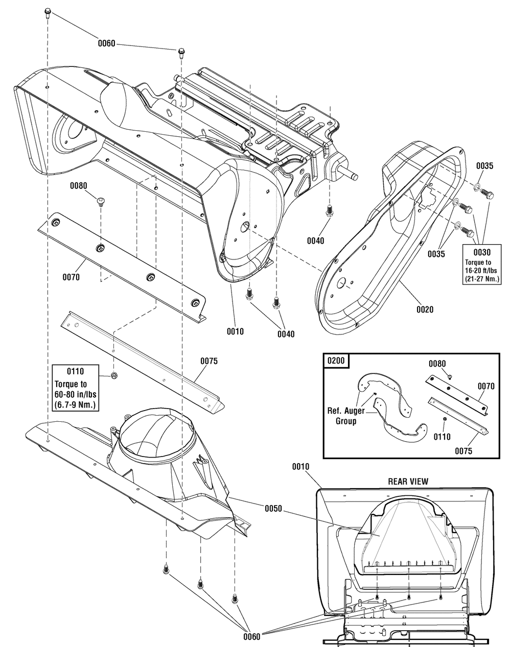 Frame Group Diagram and Parts List for 1695891 2011 Briggs and Stratton Snow Blower